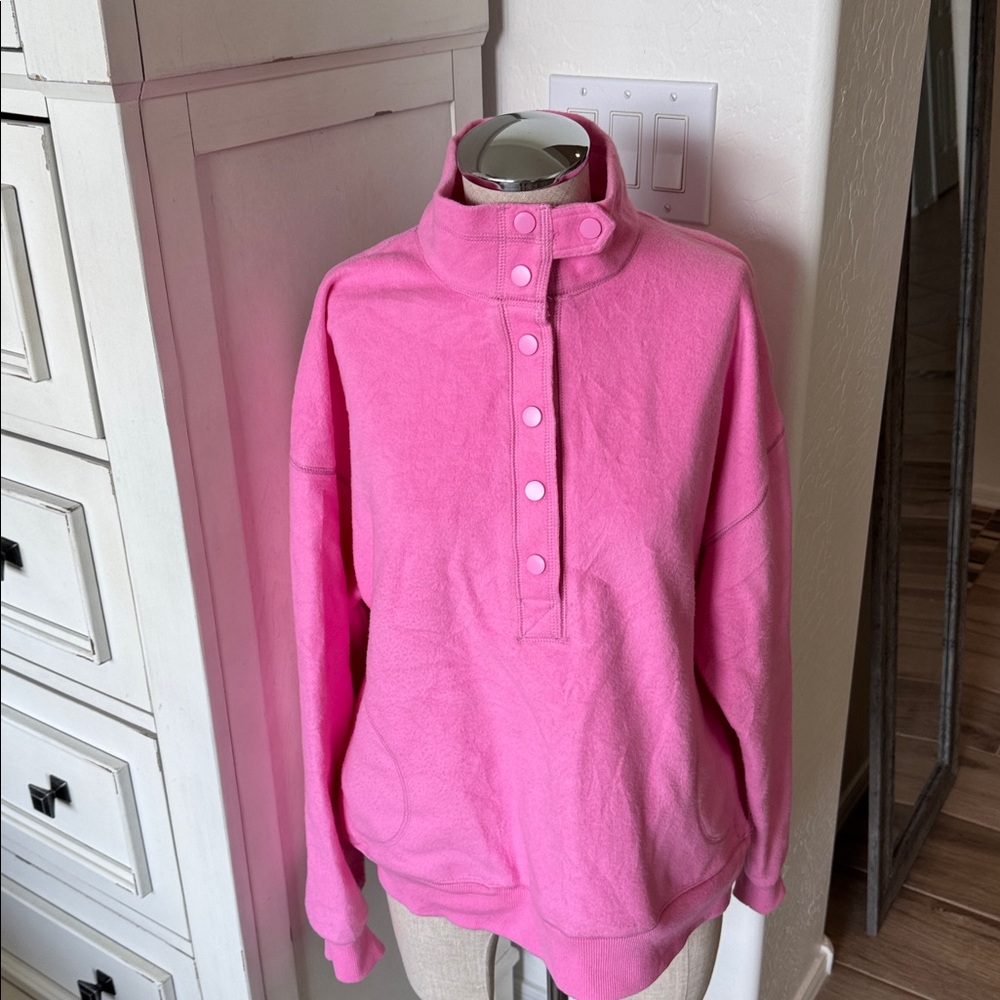 The Greii M 1/4 snap front fleece sweatshirt